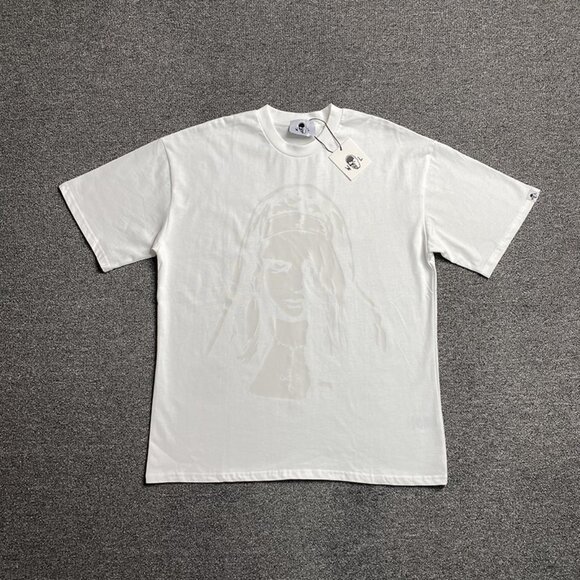 Warren Lotas White T Shirt With Portrait Print